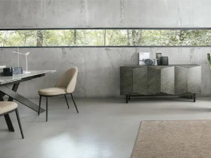 Madia Dalia 180 in laccato spazzolato di Target Point