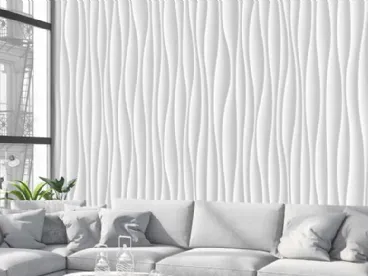 Carta da parati Chiaroscuro CP0506 con fitte linee tridimensionali di Pintdecor