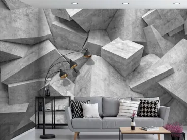 Carta da parati Geometrie CP0518 con effetto tridimensionale di Pintdecor