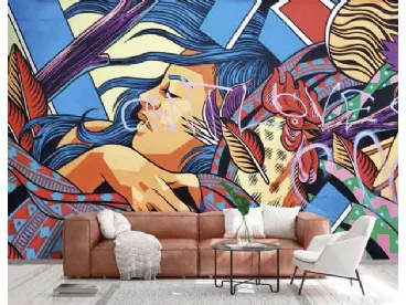 Carta da parati Grafica Murales CP0388 con colori vivaci di Pintdecor