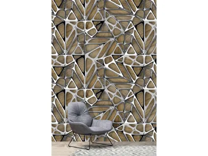 Carta da parati con effetto Metallo Cromato CP0526 di Pintdecor