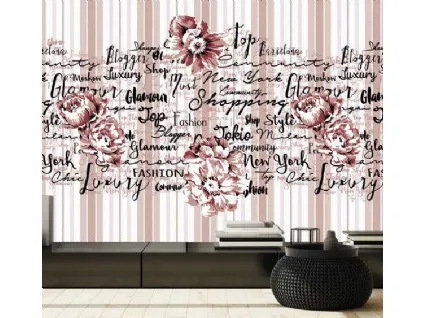 Carta da parati Righe Floreali CP0322 di Pintdecor