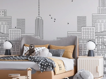 Carta da parati View of the City di Pintdecor