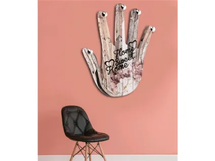 Appendiabito Home Sweet Home in legno di Pintdecor