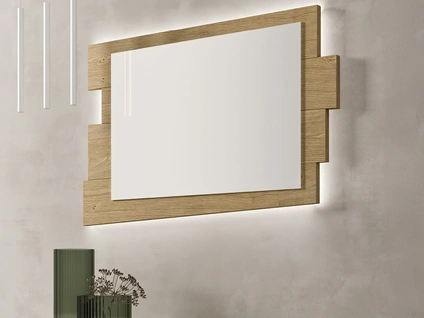 Specchiera Scuderia con cornice in legno di Maronese