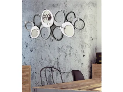 Appendiabito Molecole in metallo con specchi di Pintdecor