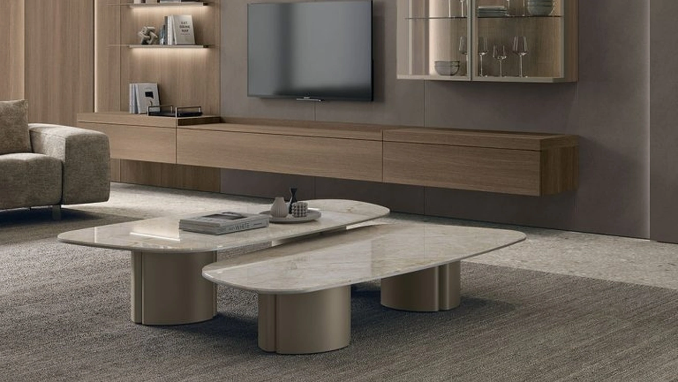 Tavolino Nemo con top in gres di Tomasella