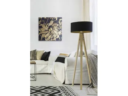 Orologio quadrato da muro Black and Gold di Pintdecor