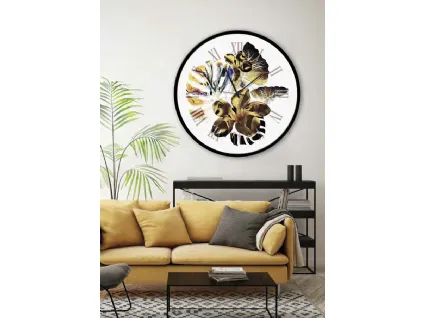 Orologio tondo da muro Lancette sul Fiore di Pintdecor