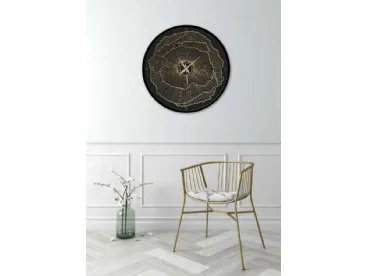 Orologio tondo da muro Linee Dorate di Pintdecor