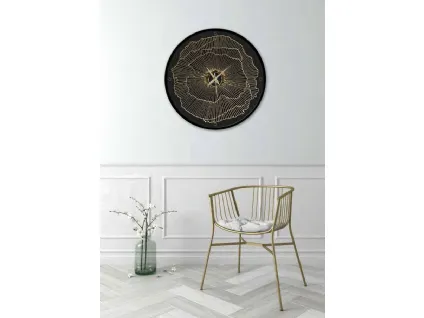 Orologio tondo da muro Linee Dorate di Pintdecor