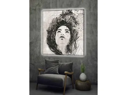 Pannello decorativo luminoso Tratti di Viso di Pintdecor