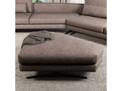 Pouf Trapezio in tessuto con base in metallo di Febal
