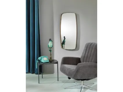 Specchio Plinio con cornice in metallo color bronzo di Stones