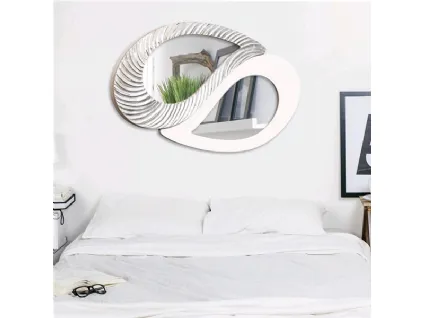 Specchiera Tao Yang in foglia argento di Pintdecor