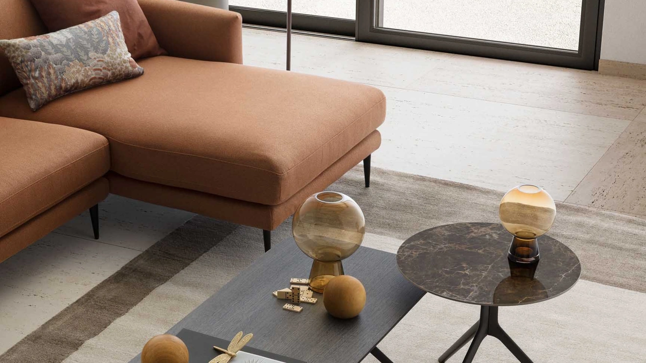 Tavolino Silky rettangolare in rovere grigio di Le Comfort