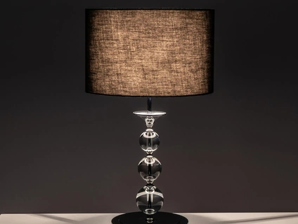 Lampada da tavolo Giuditta in plexiglass con paralume in tessuto di Stones