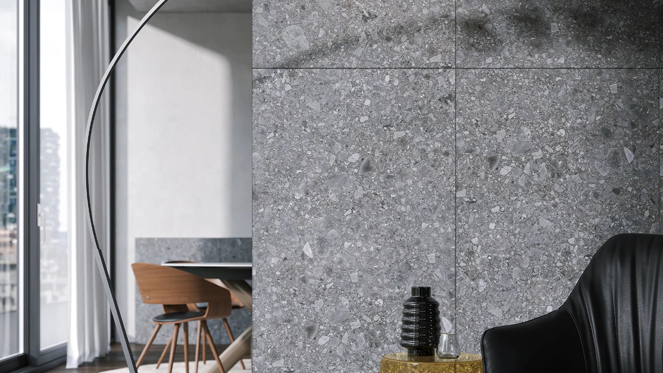 Lampada da terra Iperbolle in metallo e vetro di Tonin Casa