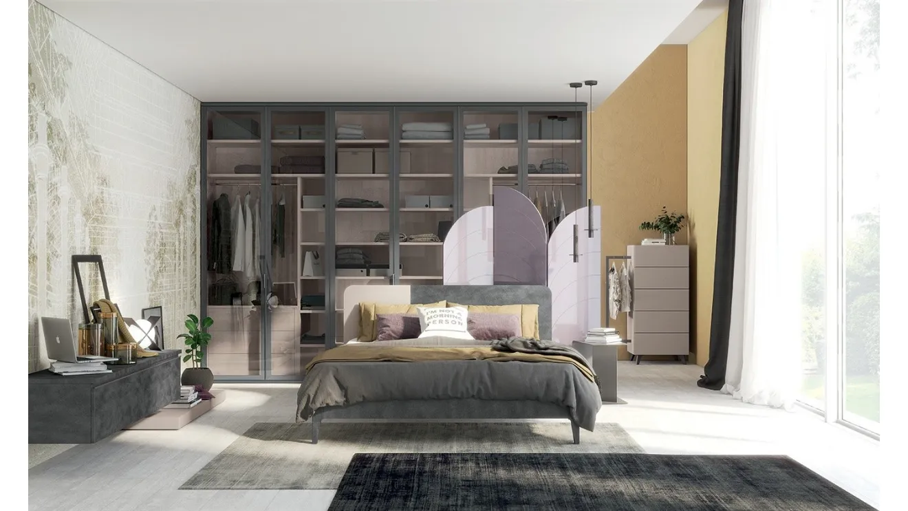 Cabina Armadio Golf M117 in vetro e melaminico di Colombini Casa