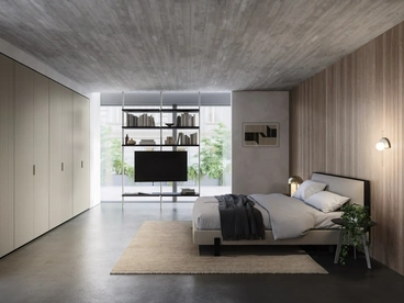 Armadio Trail con anta cannettata di Sangiacomo