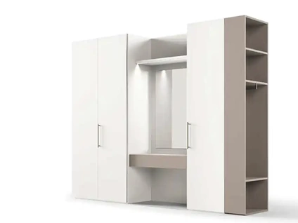 Armadio con ante battenti Utility Libeccio U452 di Moretti Compact Giorno Notte