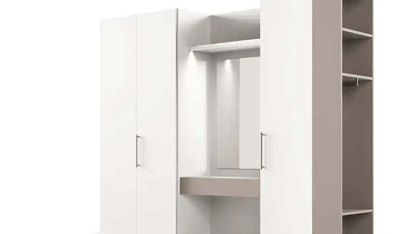 Armadio con ante battenti Utility Libeccio U452 di Moretti Compact Giorno Notte