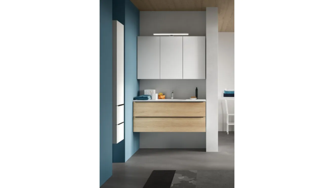 Mobile da Bagno sospeso in melaminico effetto legno 46 06 di Arcom