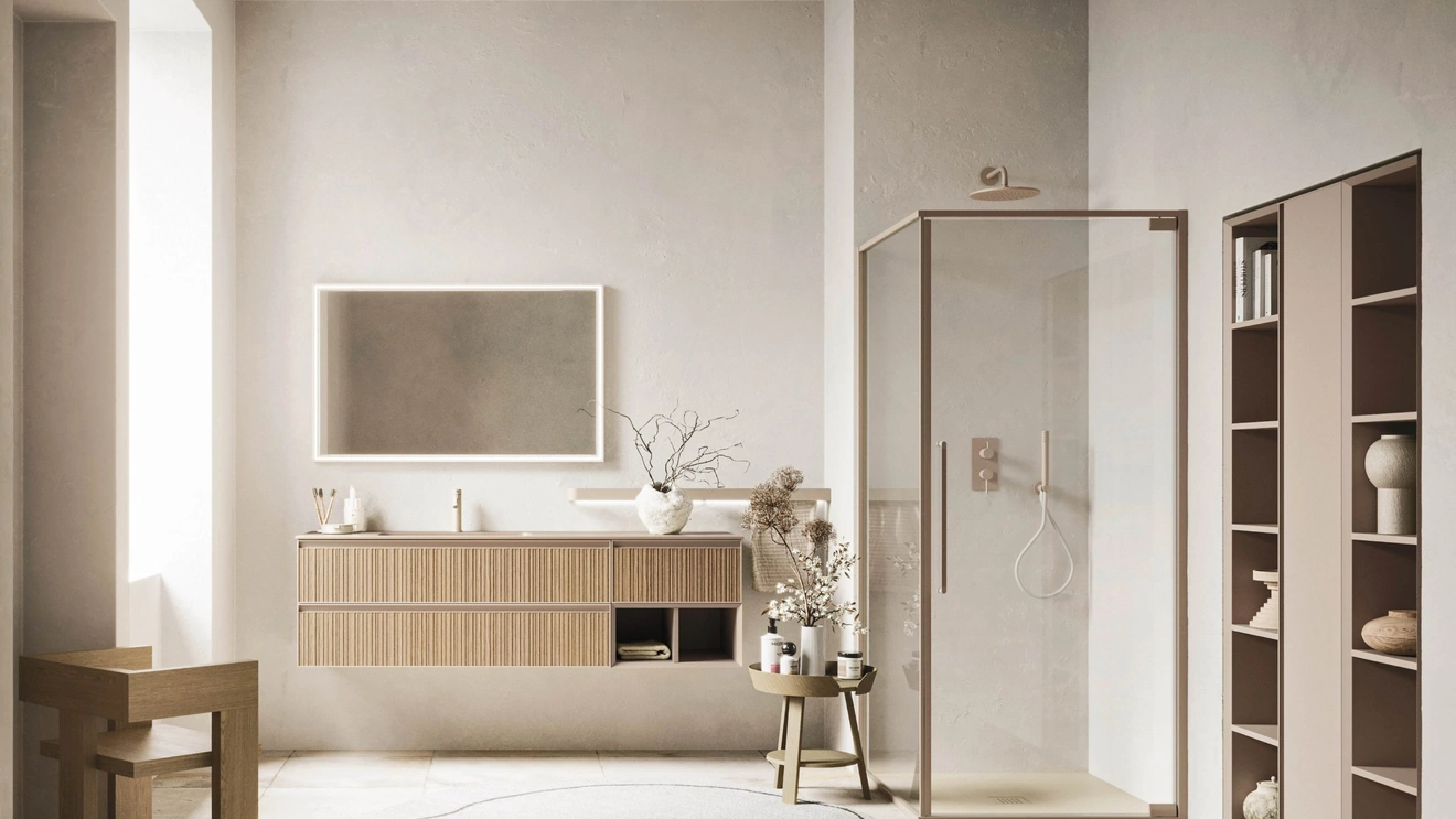 Mobile da Bagno sospeso Absolute 45 in Rovere di Arbi