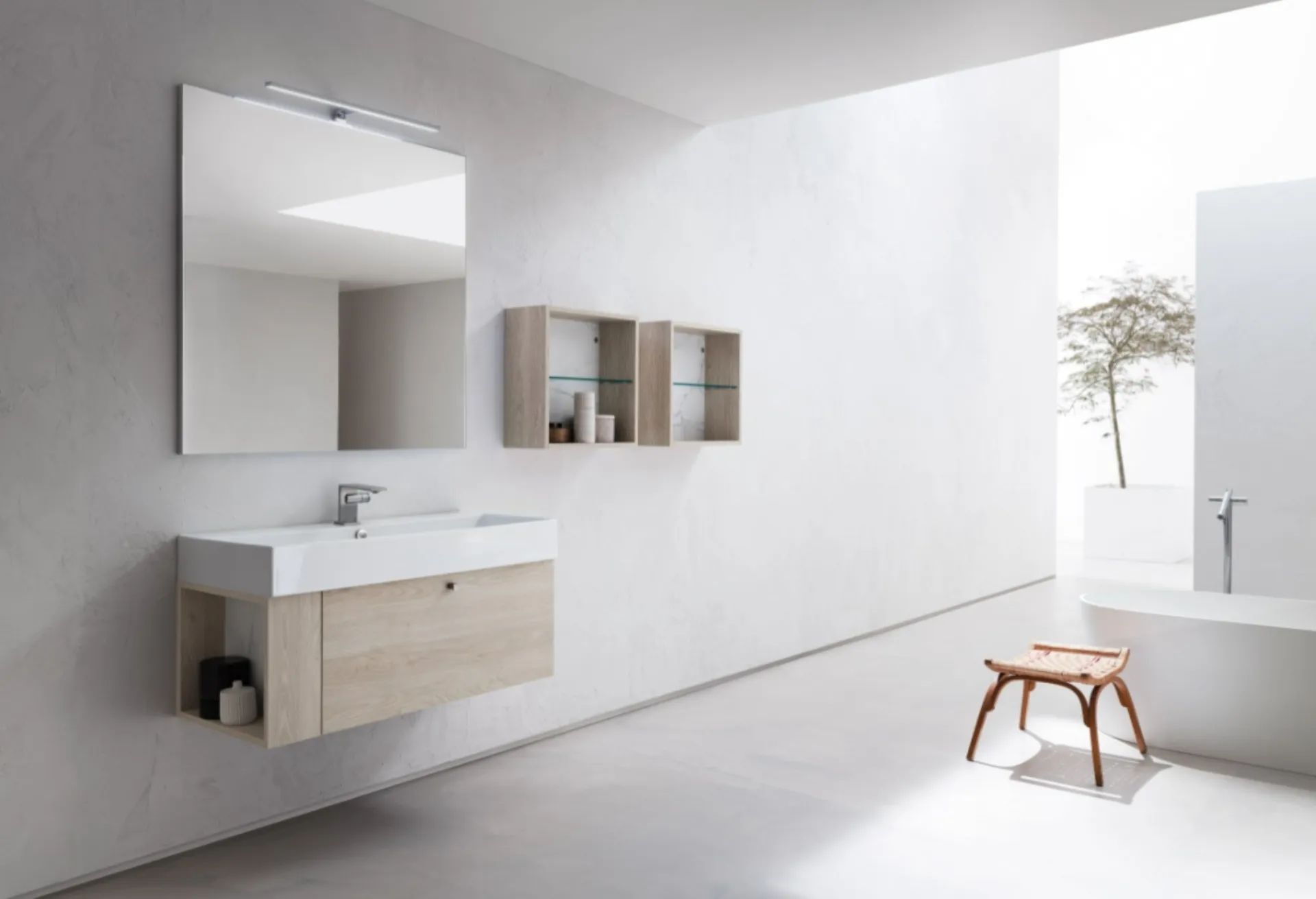 Mobile bagno sospeso moderno - Le Chic Arredamenti