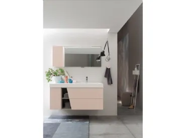 Mobile da Bagno sospeso laccato opaco E-Ly 79 di Arcom