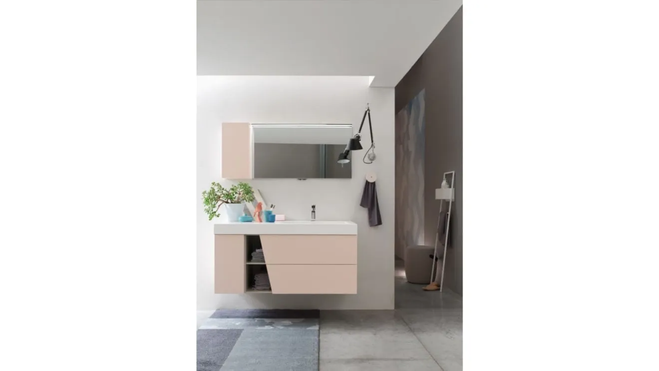 Mobile da Bagno sospeso laccato opaco E-Ly 79 di Arcom