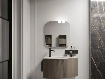 Mobile da Bagno sospeso Ho-me plus curvo 46 di Arbi