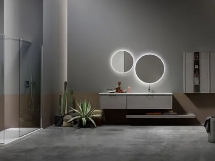 Mobile da Bagno sospeso in Frassino Grigio Vanity 01 di Arcom