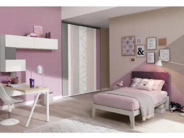 Cameretta in laccato opaco Alpha Letti singoli Composizione H020 di Doimo Cityline