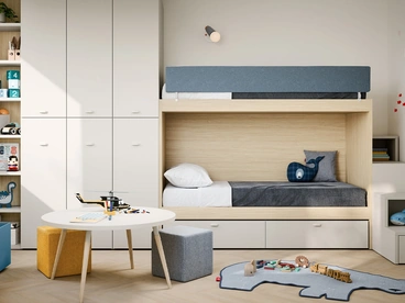 Cameretta con letti a castello Nuk di Nidi