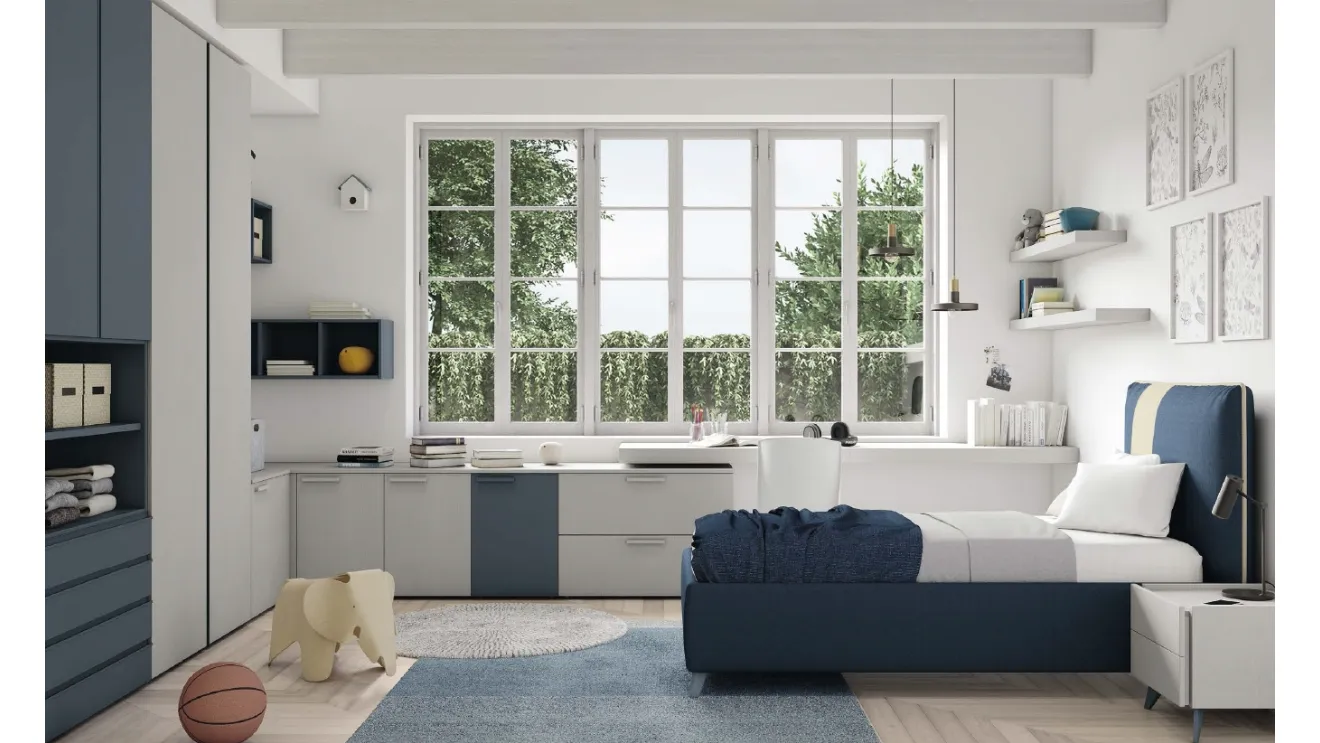 Cameretta componibile Golf C110 in melaminico di Colombini Casa
