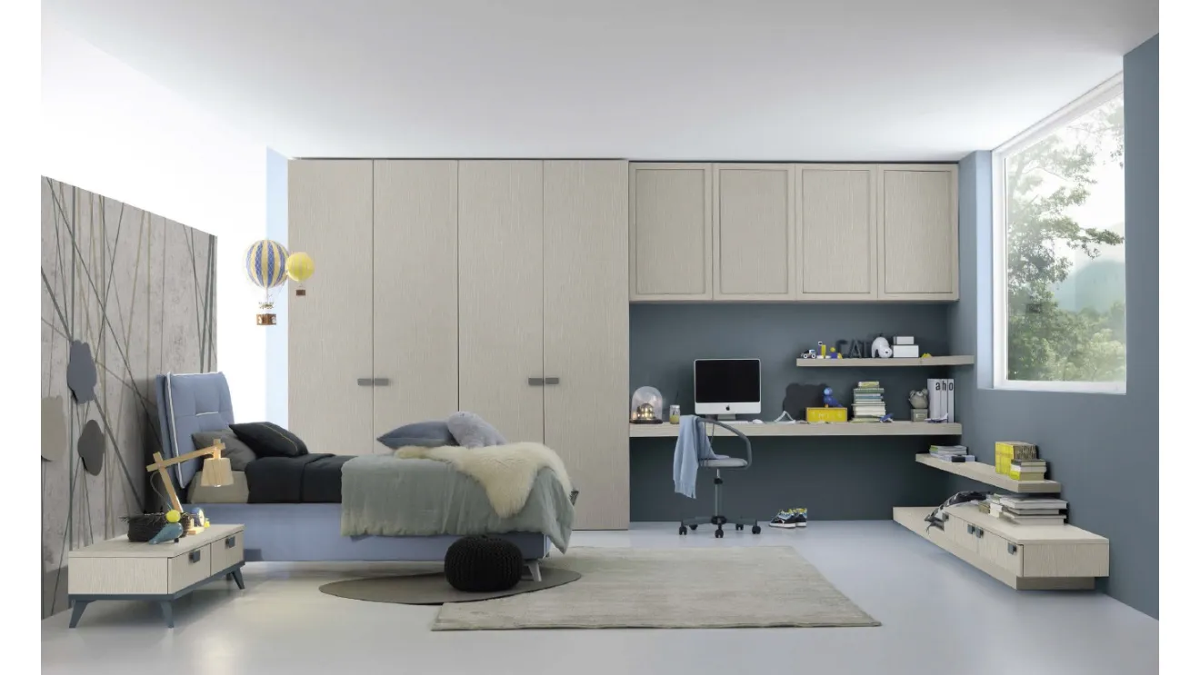 Cameretta componibile Golf C120 in melaminico di Colombini Casa
