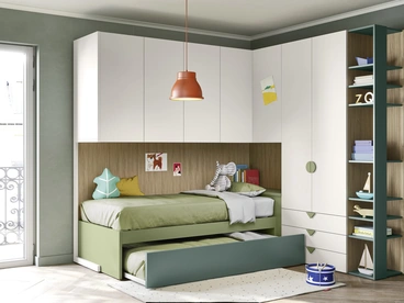 Cameretta a Ponte con Letti Estraibili di Nidi