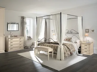 Letto Arcadia Anthony a baldacchino struttura ferro di Colombini Casa