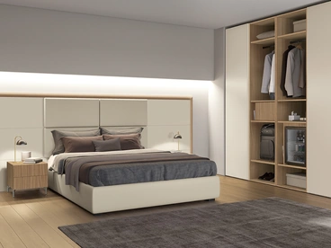 Letto in ecopelle Basic di Colombini Casa