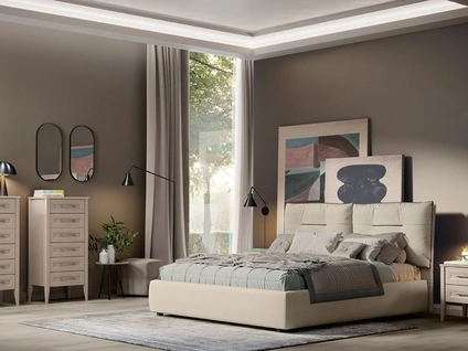 Letto Arcadia Kiss in tessuto imbottito di Colombini Casa