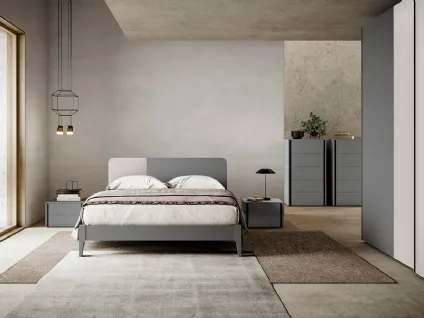 Letto con testiera Golf Sector Grigio di Colombini Casa