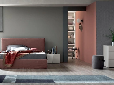 Letto in tessuto con testiera Relax Plus di Maronese Acf