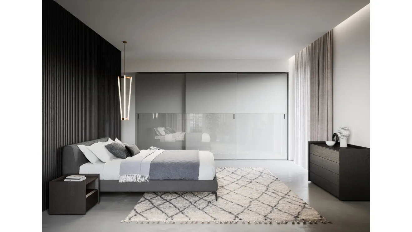 Letto in tessuto imbottito Margot di Novamobili
