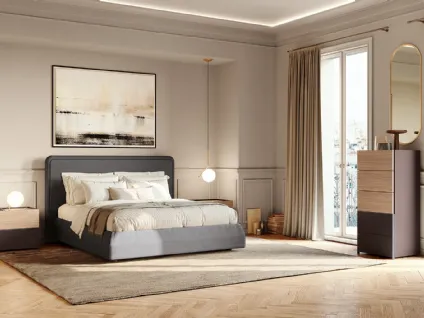 Letto in tessuto con testiera Opus di Febal