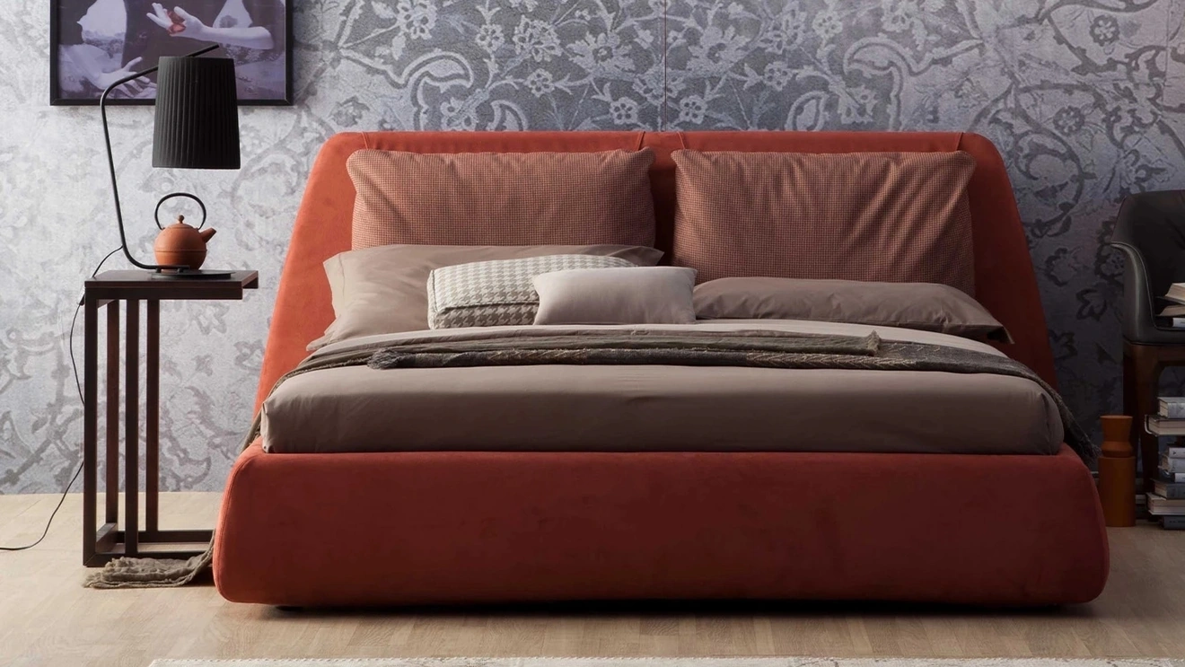 Letto matrimoniale in tessuto Dharma di Tonin Casa
