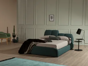 Letto in tessuto imbottito con testiera Tuny di Tonin Casa