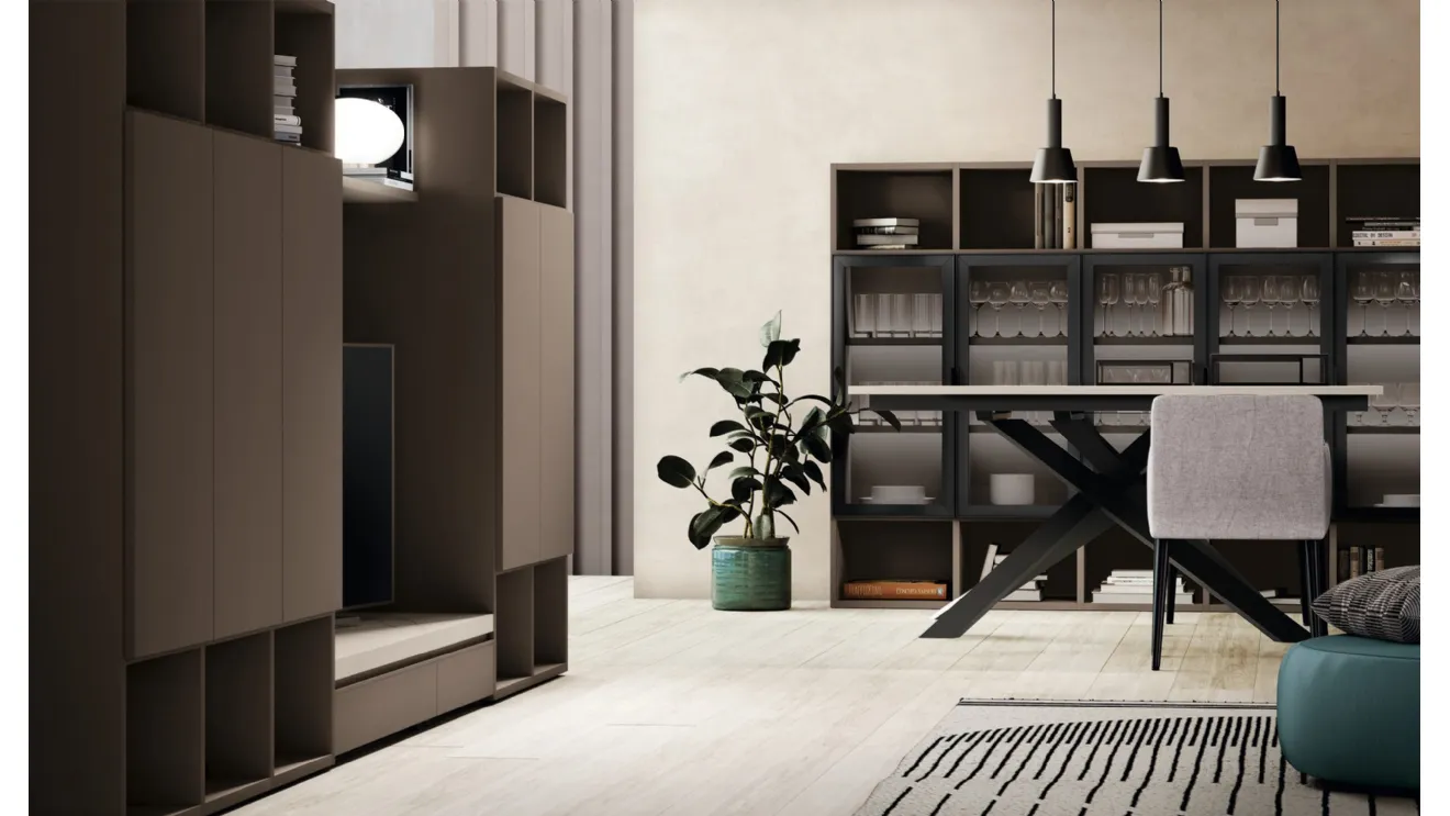 Libreria a muro Golf Infinity I103 in melaminico di Colombini Casa