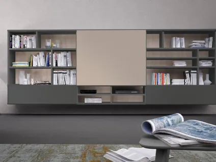 Libreria sospesa con anta scorrevole Golf Infinity L24A di Colombini Casa