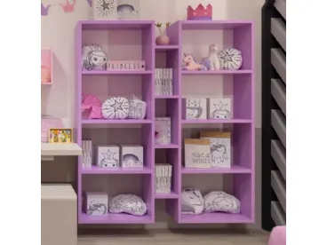 Libreria sospesa in laccato lilla MC034 di Moretti Compact
